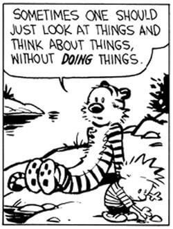 Calvin and hobbes think about things