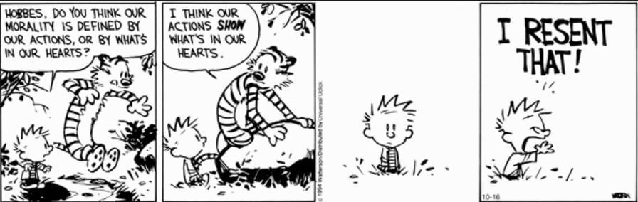 calvin and hobbes justification
