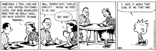 calvin and hobbes simplify