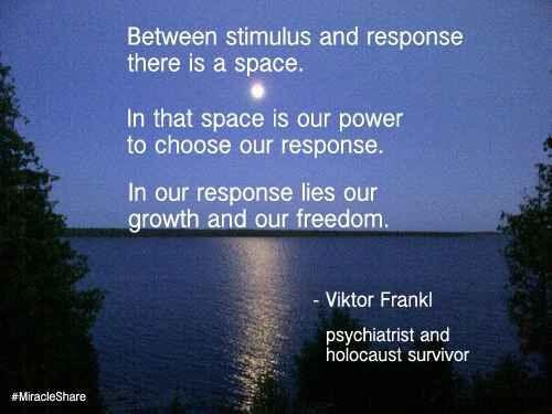 Frankl between stimulus and response