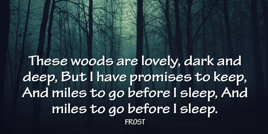 robert frost woods
