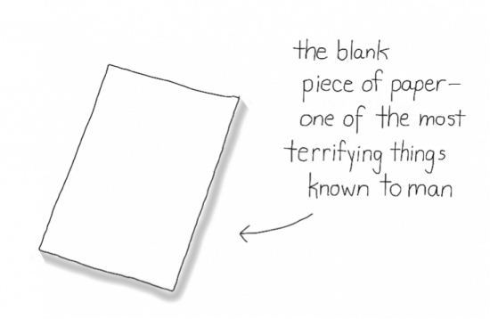 Facing the blank page