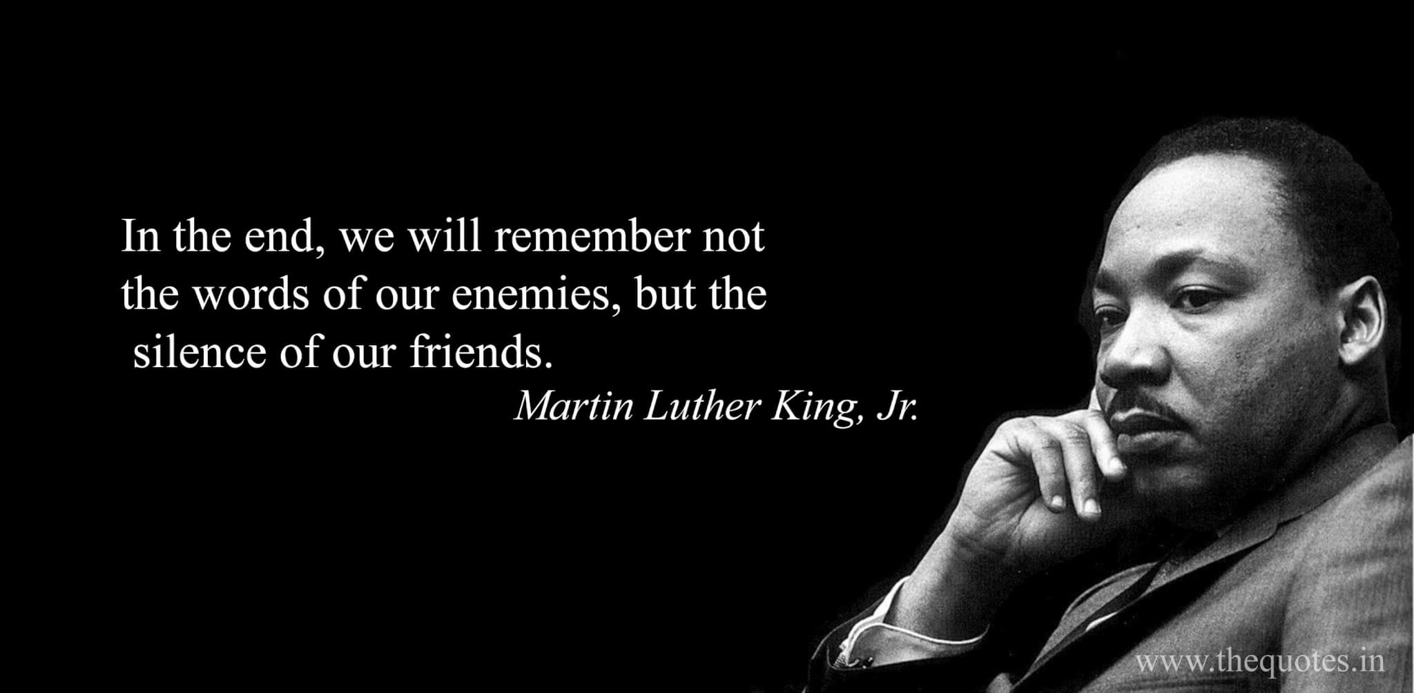 Martin Luther King Jr Silence Intolerance Quote