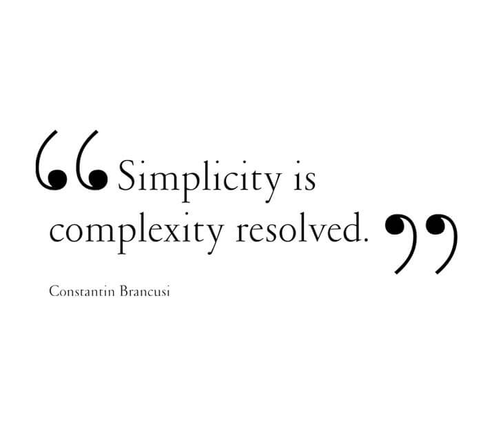 simplicity is complexity resolved