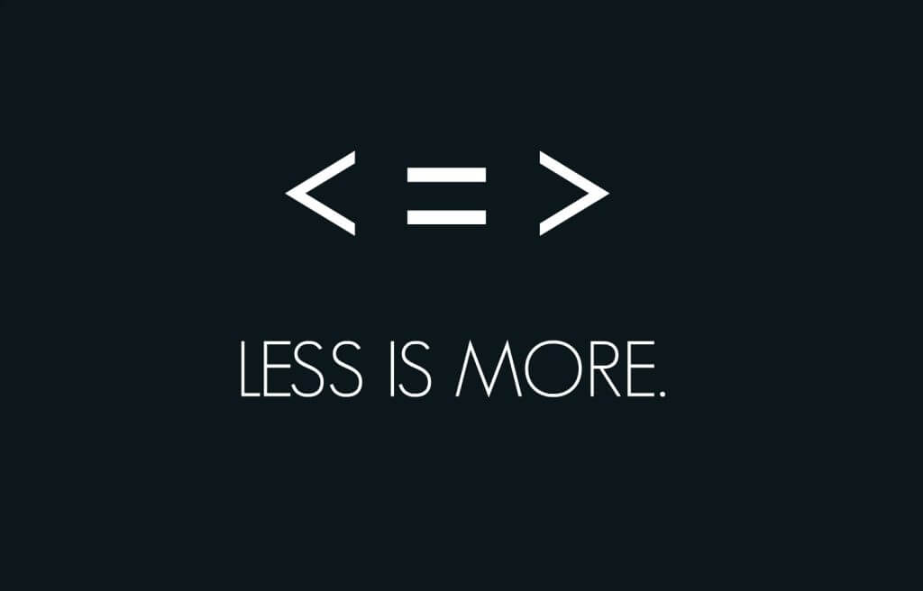 write less is more