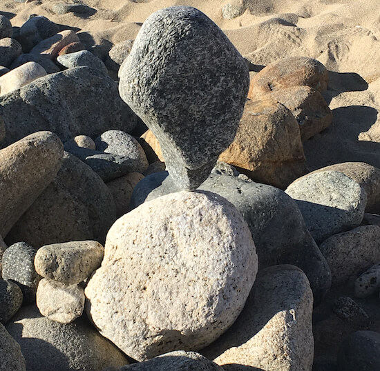 Rock balancing in El Pescadero, Mexico, Takes Patience and Instinct