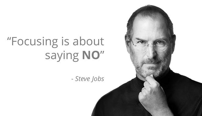 Say no - Steve Jobs