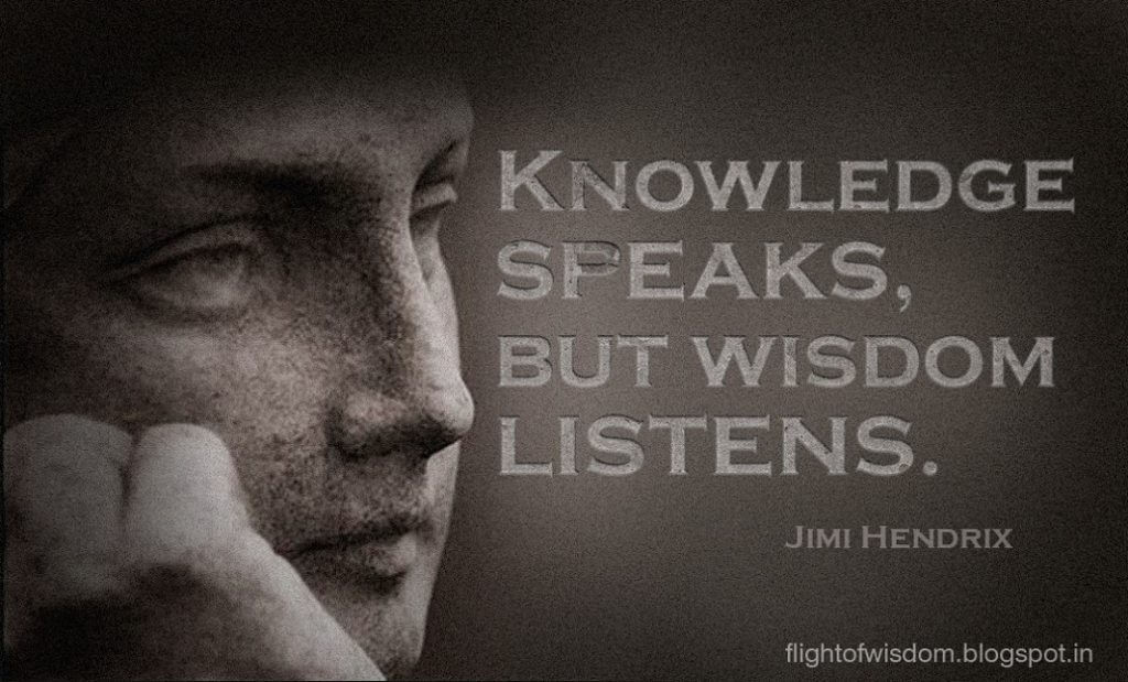 "Knowledge Speaks, But Wisdom Listens." - Jimi Hendrix Record