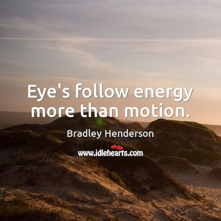 Eyes follow energy more than motion