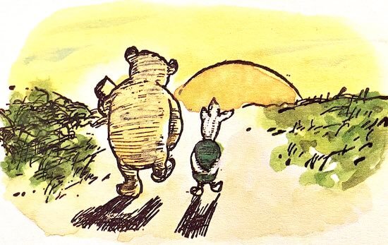 Pooh and piglet summer solstice walk
