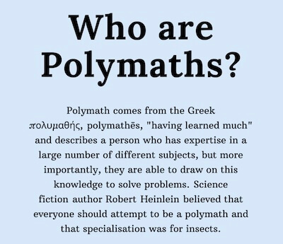 multi-disciplinary path of a polymath